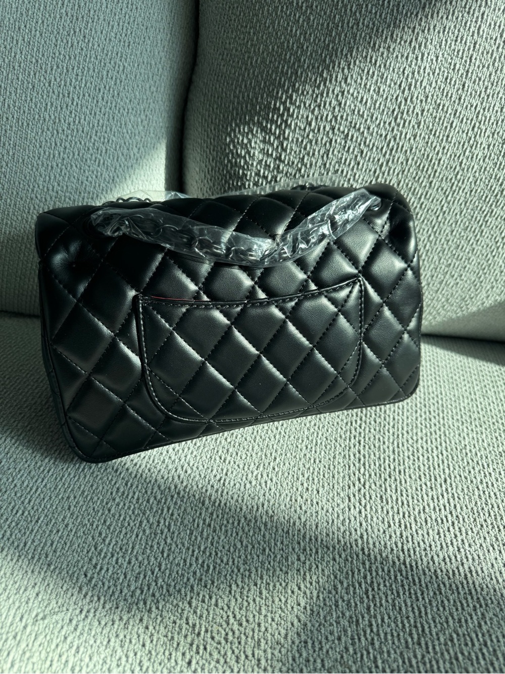 Classic double flap bag black on black - Picture 3 of 5